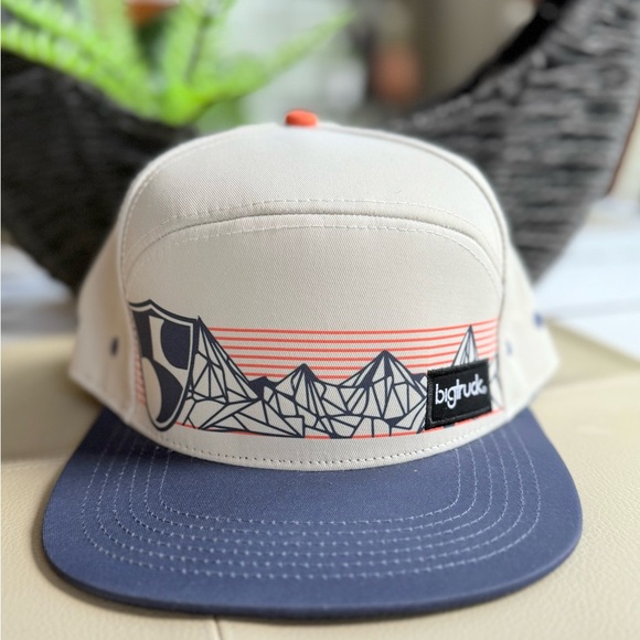 Big Truck High Five 7 Panel Pro Flat-bill Baseball Hat NEW - Picture 1 of 4